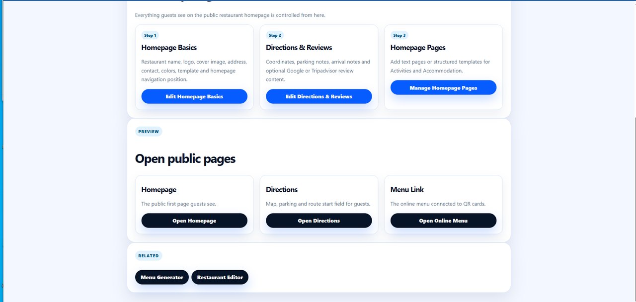 VERTO EXIBO Homepage Generator